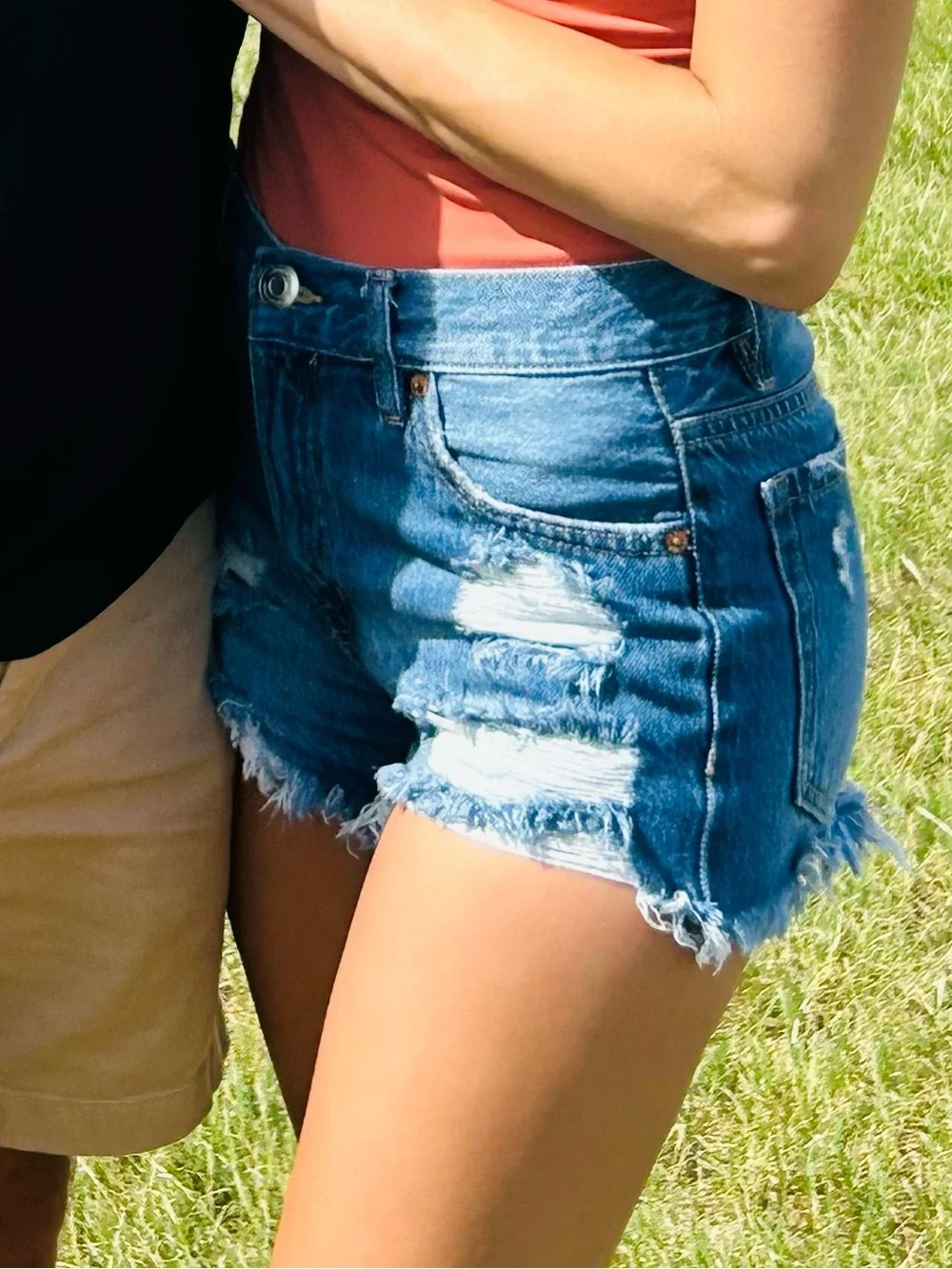 Aeropostale | Blue Ripped Denim Cutoff Shorts